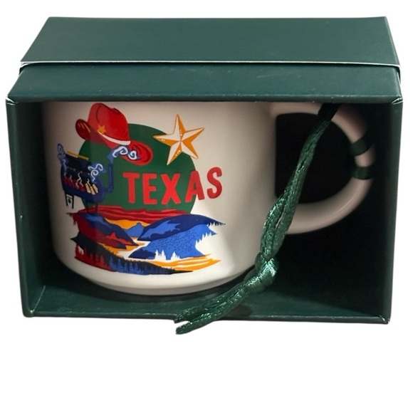 Starbucks Discovery Series Texas Demitasse Mini Coffee Cup Christmas Ornament